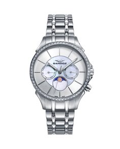 Многофункциональные женские часы Elle со стальным браслетом Sandoz, серебро САНДОЗ