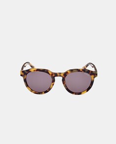 Круглые солнцезащитные очки унисекс из ацетата цвета гавана Guess, коричневый