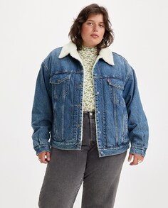 Женская джинсовая куртка с подкладкой из овчины средней стирки Levi&apos;s, синий Levis