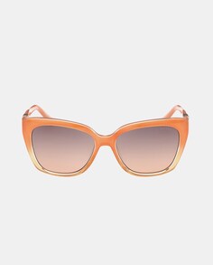 Оранжевые женские солнцезащитные очки квадратной формы из ацетата Guess, оранжевый