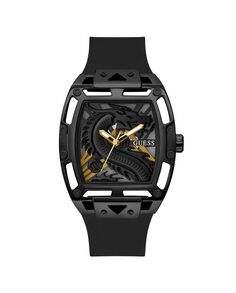 Мужские часы Legend GW0648G1 с силиконовым ремешком и черным ремешком Guess, черный