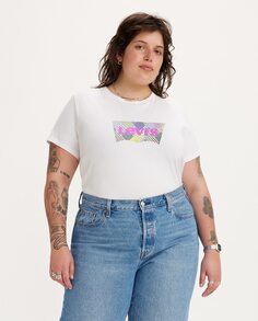 Женская футболка больших размеров с коротким рукавом Levi&apos;s, белый Levis