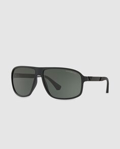 Черные солнцезащитные очки с инъекциями Emporio Armani, черный