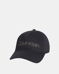 Черная кепка из органического хлопка Calvin Klein, черный