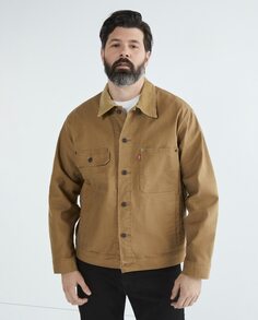 Мужская джинсовая куртка большого размера Levi&apos;s, коричневый Levis