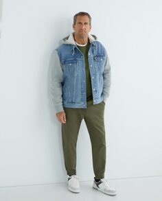 Мужская джинсовая куртка с капюшоном и плюшевыми рукавами, больших размеров Levi&apos;s, синий Levis