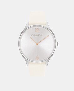 Timeless 25200010 женские кожаные часы белого цвета Calvin Klein, белый