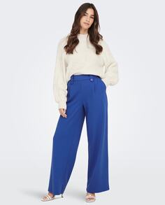 Женские широкие классические брюки Only, синий
