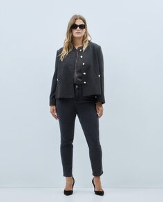 Женская короткая куртка с круглым вырезом Couchel, темно-серый