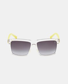 Прозрачные квадратные мужские солнцезащитные очки Timberland, прозрачный