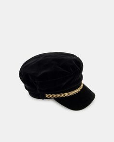 Черная кепка с бархатной отделкой Tintoretto, черный