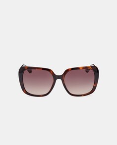 Большие женские солнцезащитные очки цвета гавана Guess, коричневый