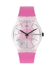 Часы Pink Daze с розовым силиконовым ремешком Swatch, розовый