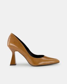 Женские туфли Steli из лакированной кожи с острым носком и каблуком геометрической формы Lodi, светло-коричневый