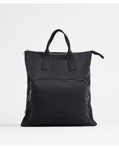 Базовый женский прорезиненный рюкзак черного цвета PACOMARTINEZ, черный