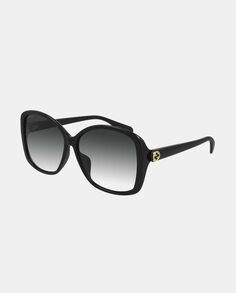 Черные солнцезащитные очки прямоугольной формы Gucci, черный