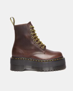 Женские кожаные ботильоны 1460 Pascal Max в стиле милитари на платформе Dr. Martens, коричневый