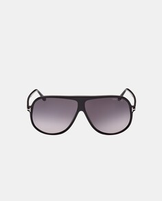 Черные мужские солнцезащитные очки-авиаторы из ацетата Tom Ford, черный