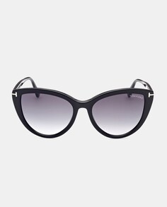 Черные солнцезащитные очки «кошачий глаз» из ацетата Tom Ford, черный