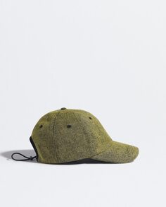 Однотонная регулируемая женская кепка зеленого цвета Parfois, зеленый