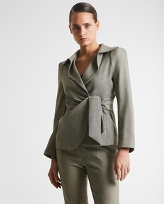 Женская куртка с рубашечным воротником и боковой застежкой Trucco, серый