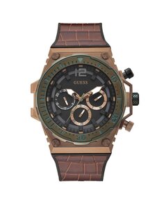 Мужские часы Venture GW0326G2 из силикона с коричневым ремешком Guess, коричневый