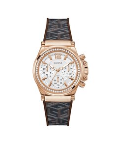 Силиконовые женские часы Charisma GW0621L5 на коричневом ремешке Guess, коричневый