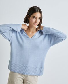 Женский вязаный свитер с воротником-поло Easy Wear