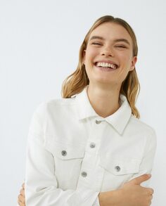 Женская базовая джинсовая куртка Southern Cotton, белый