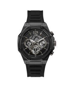 Мужские часы Momentum GW0263G4 из силикона и черным ремешком Guess, черный