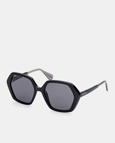 Черные солнцезащитные очки с геометрическим рисунком MAX&amp;Co., черный