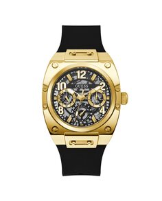 Мужские часы Prodigy GW0569G2 с силиконовым ремешком и черным ремешком Guess, черный