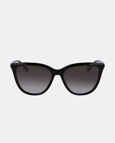 Черные женские солнцезащитные очки «кошачий глаз» из ацетата Longchamp, черный