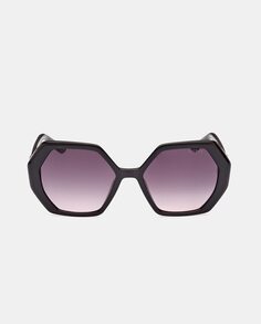 Черные женские солнцезащитные очки с геометрическим рисунком Guess, черный