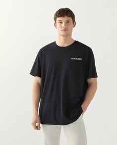Мужская черная футболка с короткими рукавами больших размеров Dockers, черный