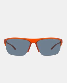 Прямоугольные мужские солнцезащитные очки в оранжевой оправе без оправы и поляризационными линзами Arnette, оранжевый