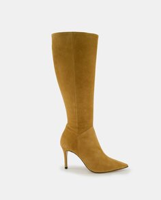 Женские замшевые ботинки с острым носком и шпилькой - Atelier Line Latouche, коричневый