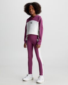 Фиолетовые леггинсы для девочки Calvin Klein, фиолетовый