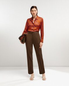 Женская блузка с длинными рукавами и принтом El Corte Inglés, оранжевый