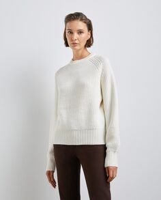 Женский свитер с круглым вырезом Easy Wear, белый