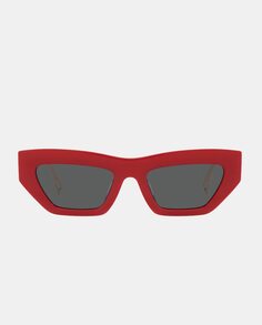 Красные женские солнцезащитные очки «кошачий глаз» из ацетата Versace, красный