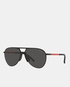 Черные солнцезащитные очки-авиаторы в металлическом корпусе Prada Linea Rossa Prada Linea Rossa, черный