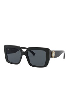 Черные квадратные солнцезащитные очки из ацетата Versace, черный
