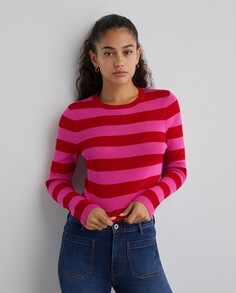 Женский свитер с круглым вырезом Easy Wear, красный