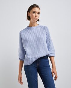 Женский свитер с круглым вырезом Easy Wear, светло-синий