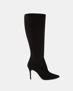 Женские высокие сапоги с острым носком и шпилькой - Atelier Line Latouche, черный