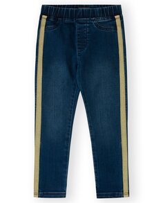 Леггинсы для девочки из джинсовой ткани с эластичной резинкой на талии Canada House, синий