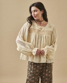 Женская блузка с длинными рукавами и вышивкой NKN Nekane