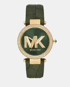 MK4724 Зеленые замшевые женские часы Michael Kors, зеленый