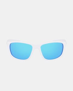 Прямоугольные белые спортивные солнцезащитные очки унисекс с зеркальными линзами Nike, белый